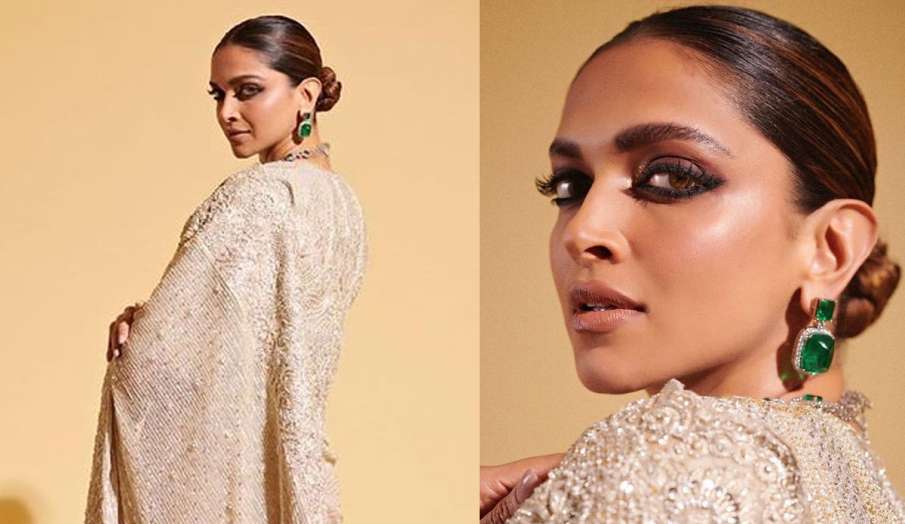Deepika Padukone Looks Super Graceful in Her designer Saree see latets photos- India TV Hindi