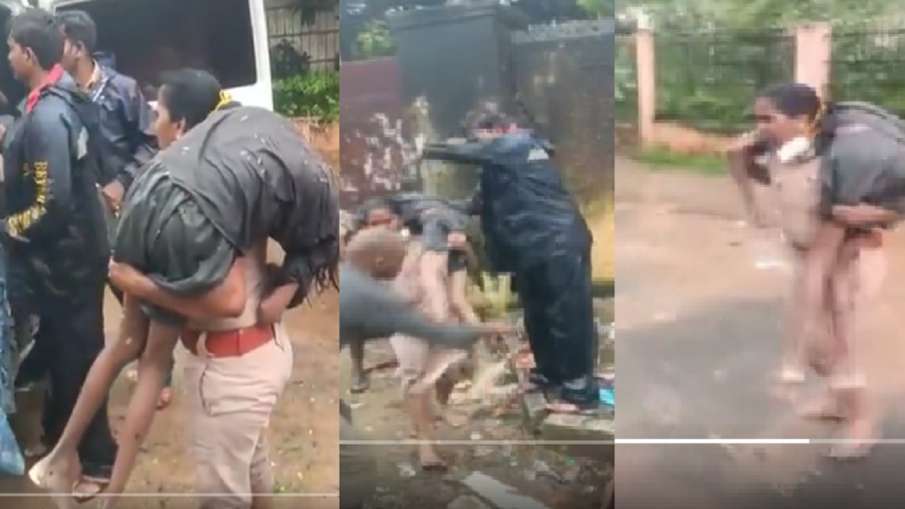 VIDEO: जब मूर्छित हो चुके व्यक्ति को कंधे पर उठा लाईं लेडी इंस्पेक्टर राजेश्वरी, बचाई जान VIDEO: जब मूर्छित हो चुके व्यक्ति को कंधे पर उठा लाईं लेडी इंस्पेक्टर राजेश्वरी, बचाई जान- India TV Hindi