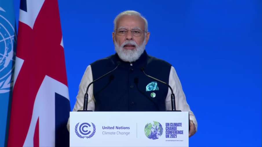 COP-26 समिट: जलवायु परिवर्तन के खिलाफ PM मोदी ने दुनिया को दिया 'LIFE' मंत्र, 'वन वर्ड' मूवमेंट प्रस- India TV Hindi
