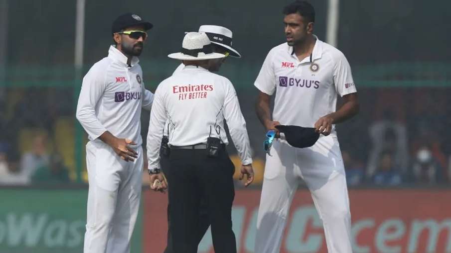 Ashwin and umpire heated argument IND vs NZ 1st Test complaint to captain Ajinkya Rahane- India TV Hindi