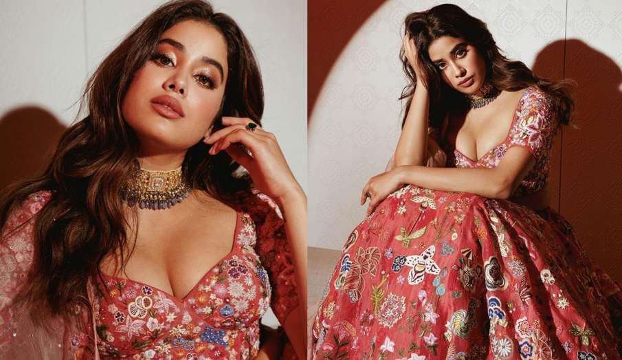 Janhvi Kapoor looks glamorous In Embroidered Lehenga see photos - India TV Hindi