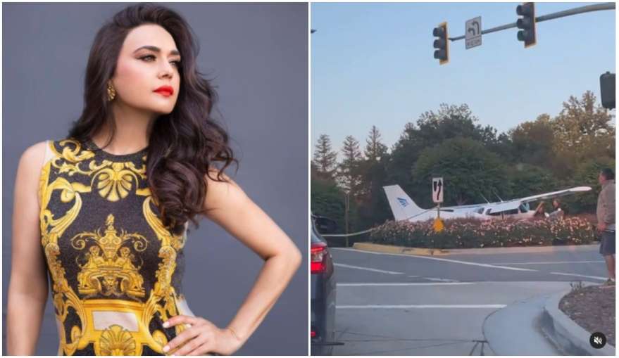 preity zinta see plane land on road says There is always first time for everything watch - India TV Hindi News