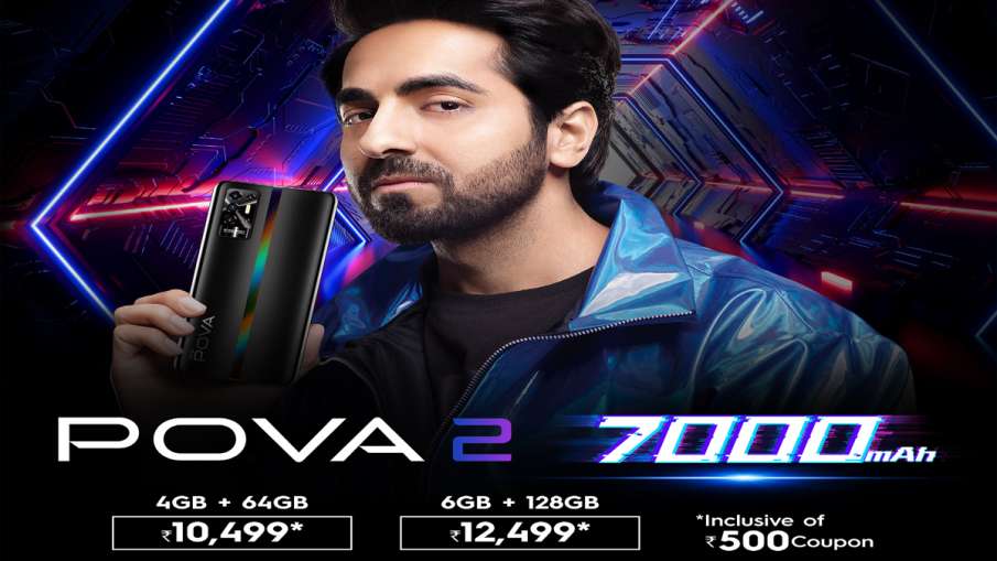 Tecno ने 7000 एमएएच बैटरी के साथ इनक्रेडिबली पावरफुल POVA 2 स्‍मार्टफोन लॉन्‍च किया, कीमत 10999 रुपए- India TV Paisa