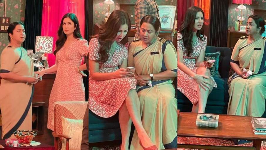 Katrina Kaif leaked pics with Radikaa Sarathkumar from the set of Merry Christmas- India TV Hindi