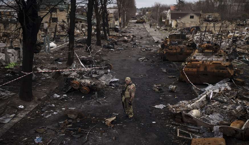 Destroyed Russian tanks in Bucha, Ukraine- India TV Hindi