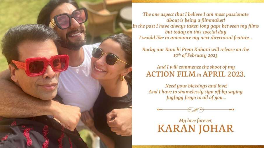 Rocky Aur Rani Ki Prem Kahani will release on 10 February 2023- India TV Hindi