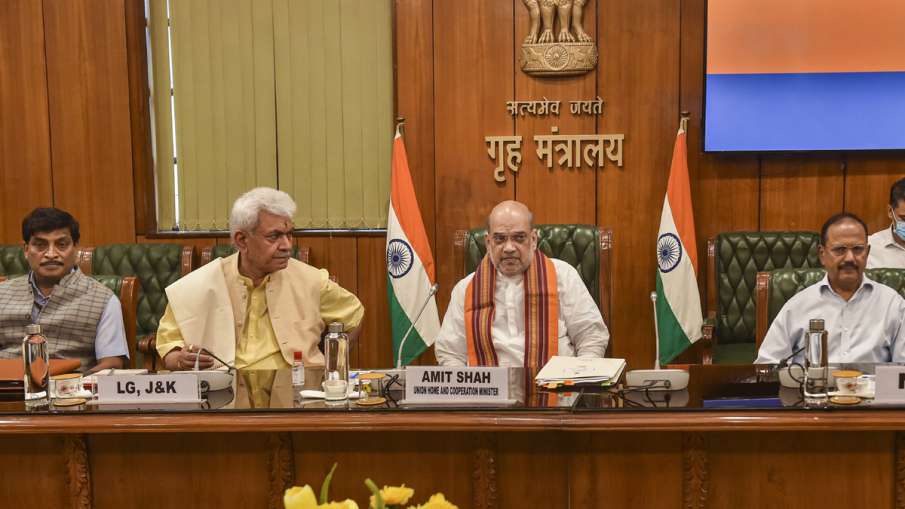 Amit Shah, Manoj Sinha and Ajit Doval - India TV Hindi News