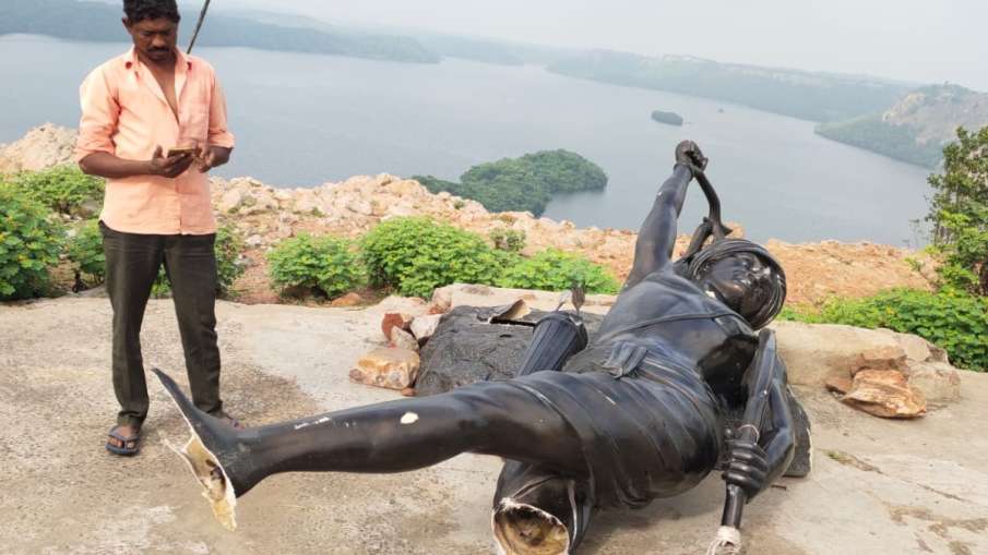 Birsa Munda statue vandalized at Kadana Dam