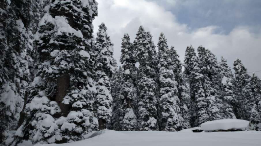 कश्मीर के पहाड़ी इलाकों में बर्फबारी - India TV Hindi News