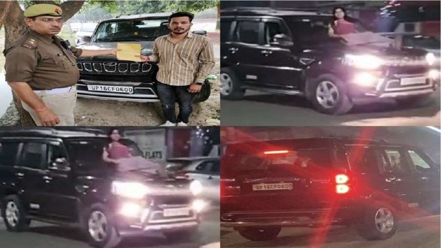 स्कॉर्पियो की बोनट पर...- India TV Hindi News