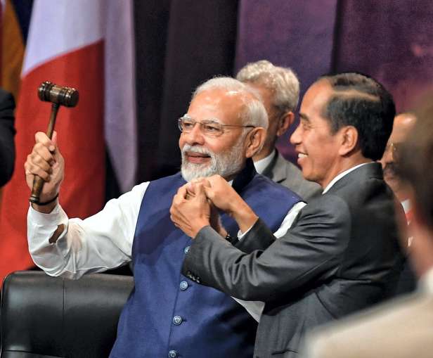 पीएम नरेंद्र मोदी, जी-20 की अध्यक्षता लेते हुए (फाइल)- India TV Hindi