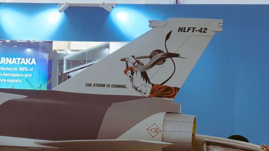 Trainer aircraft made by HAL, on which the picture of Hanuman ji is printed- India TV Hindi
