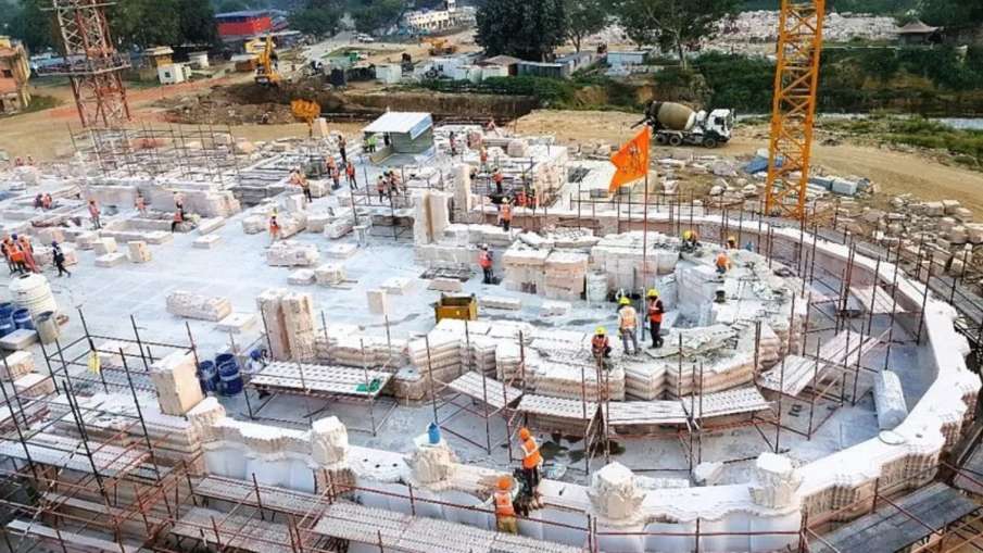 अयोध्या में राम जन्मभूमि पर चल रहा राम मंदिर का निर्माण - India TV Hindi