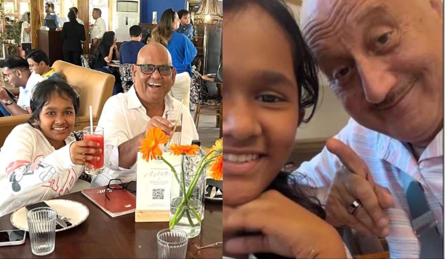 Anupam Kher takes Satish Kaushik daughter Vanshika out for lunch Watch this funny and cute video- India TV Hindi