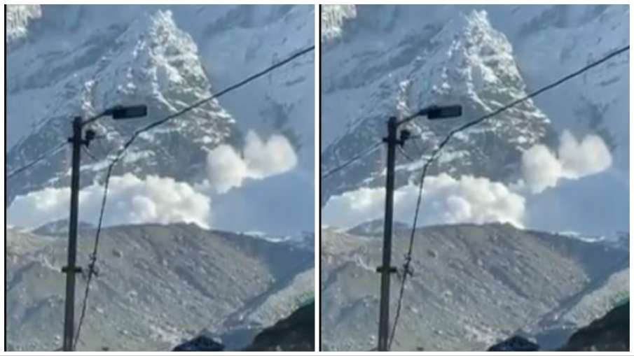 Avalanche occurred in the hills of Kedarnath watching the video one gets scared- India TV Hindi
