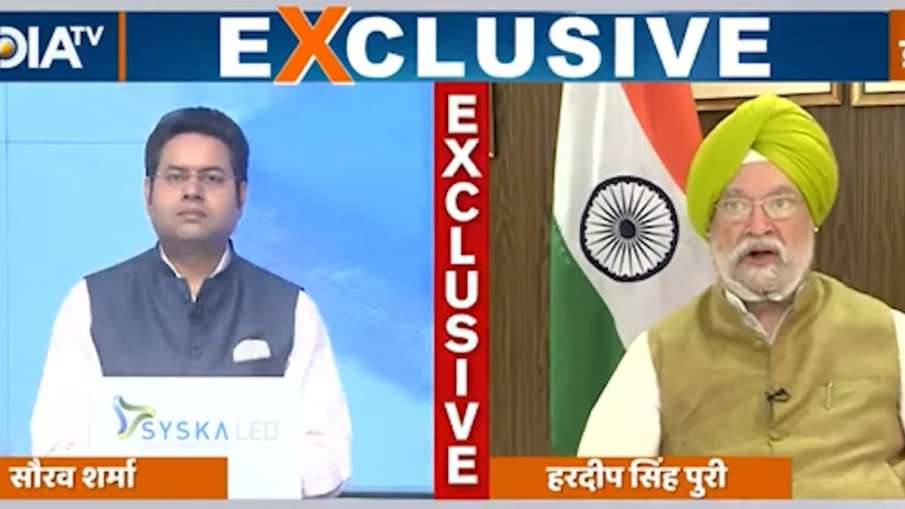 Hardeep Singh Puri, Hardeep Singh Puri Interview, LPG Cylinder- India TV Hindi