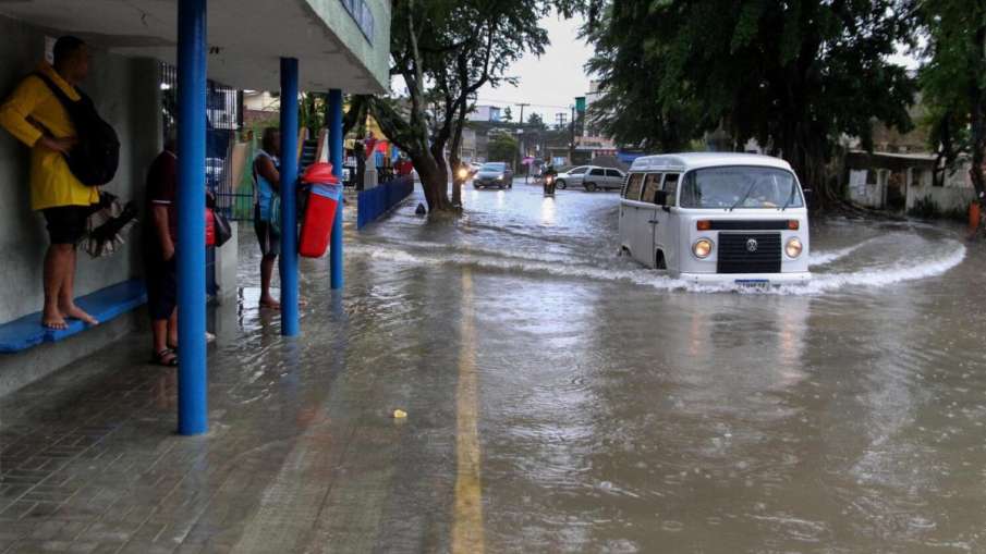 ब्राजील में बाढ़ का दृश्य।- India TV Hindi