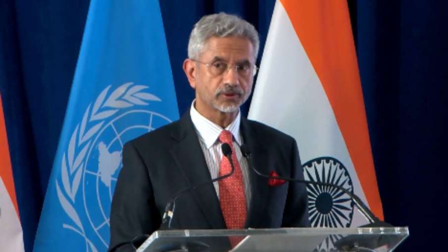 संयुक्त राष्ट्र महासभा में विदेश मंत्री एस जयशंकर।  - इंडिया टीवी हिंदी