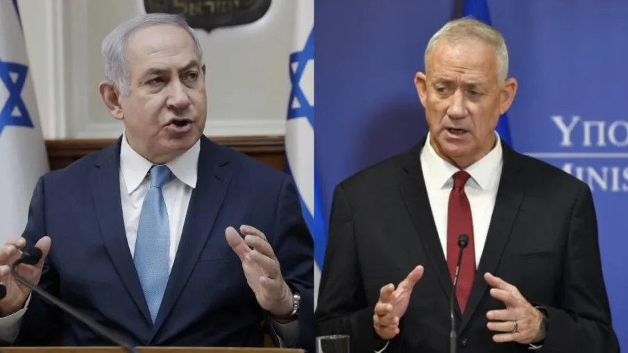 बेंजामिन नेतन्याहू और बेनी गैंट्ज़।- इंडिया टीवी हिंदी