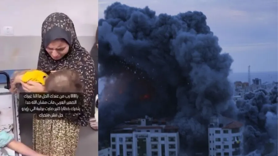 इजराइली हमलों में बच्चे को गोद में लेकर निहारती मां की हत्या कर दी गई।  - इंडिया टीवी हिंदी